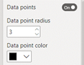 تنظیم Data Points روی عدد 3 در نمودار رادار چارت Power BI دوره هوش تجاری